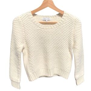 Aritzia Babyton Cream Crew Neck Sweater